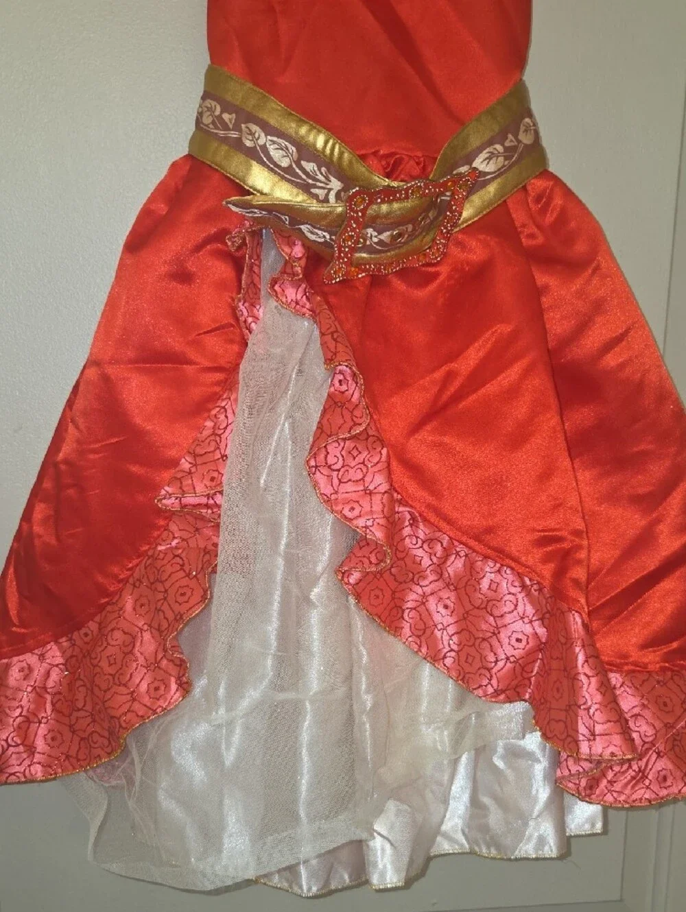 Disney Red and Gold Girls' Princess Dress Costume